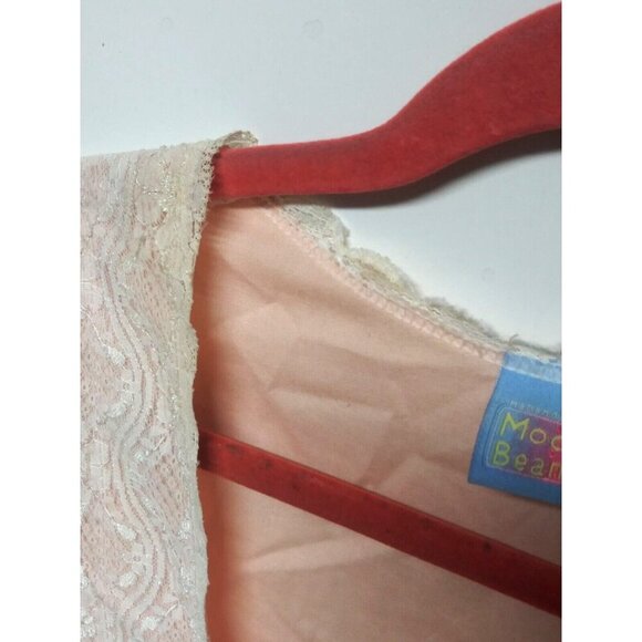 Haband's Moon Beam housedress sleepdress XL/1X peach color, lace accents light - Picture 10 of 11